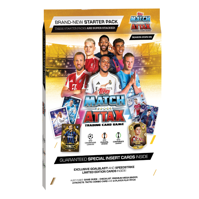 Match Attax UCC Starter Pack 25/26 - การ์ดฟุตบอลแมตช์ UCC แอทแทค แฟ้มการ์ดสำหรับเริ่มสะสม