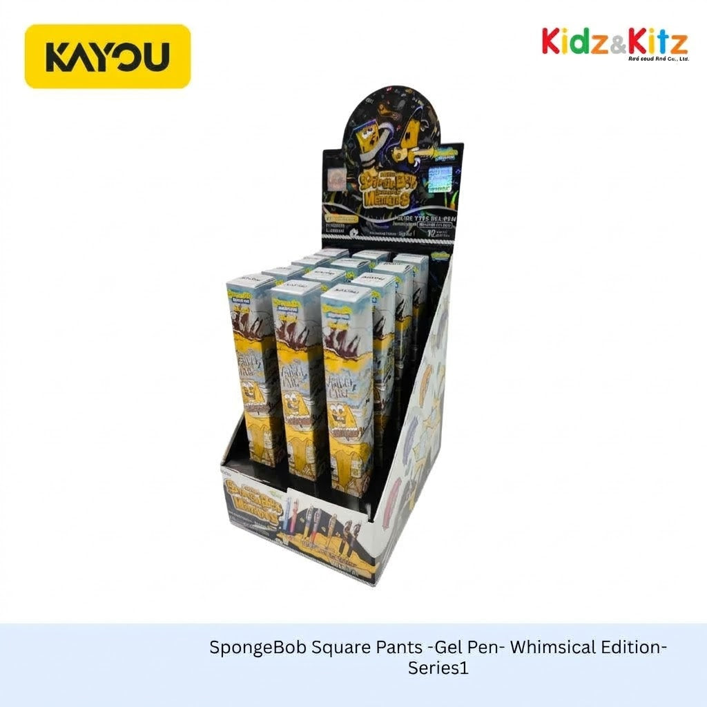 SpongeBob Square Pants -Gel Pen- Whimsical Edition-Series2 Kayou  ปากกาเจล สปองจ์บ็อบ (ยกกล่อง 12 แท่ง)