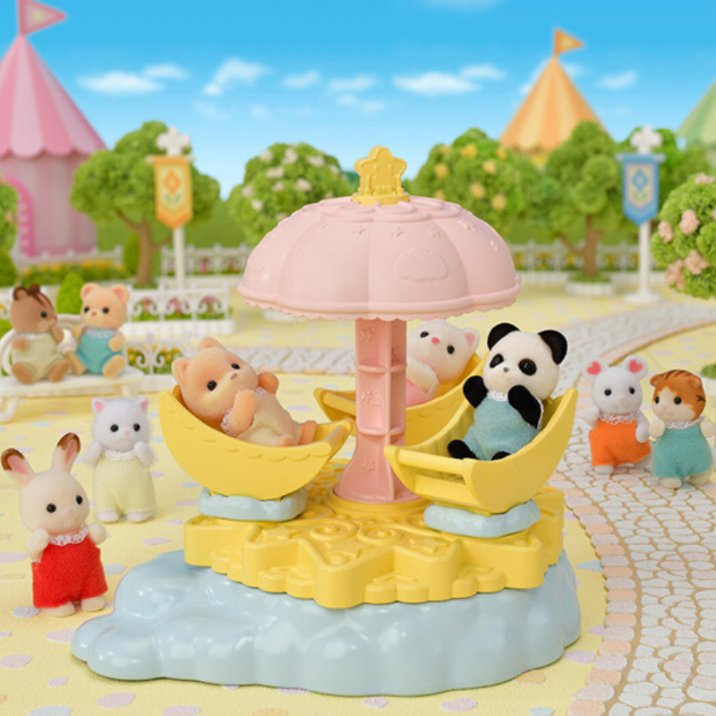 Sylvanian Families Baby Star Carousel / ซิลวาเนียน แฟมิลี่ ชุดม้าหมุนรูปพระจันทร์