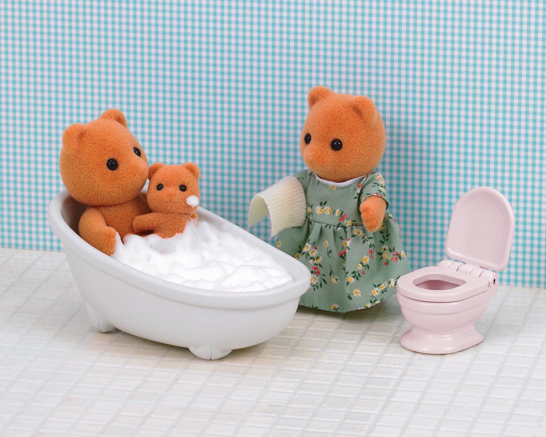Sylvanian Families Bath&Toilet Set / ซิลวาเนียน แฟมิลี่ ชุดอ่างน้ำและสุขภัณฑ์