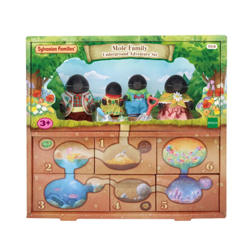 Sylvanian: Mole Family Underground Adventure Set / ซิลวาเนียน ชุดครอบครัวตัวตุ่น