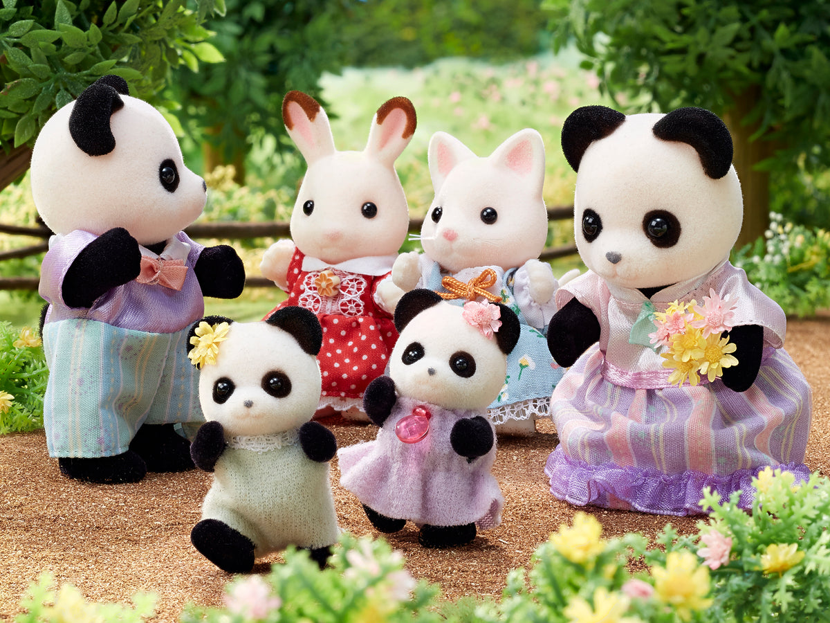 Sylvanian Families Pookie Panda Family / ซิลวาเนียน แฟมิลี่ ครอบครัวพูกี้แพนด้า