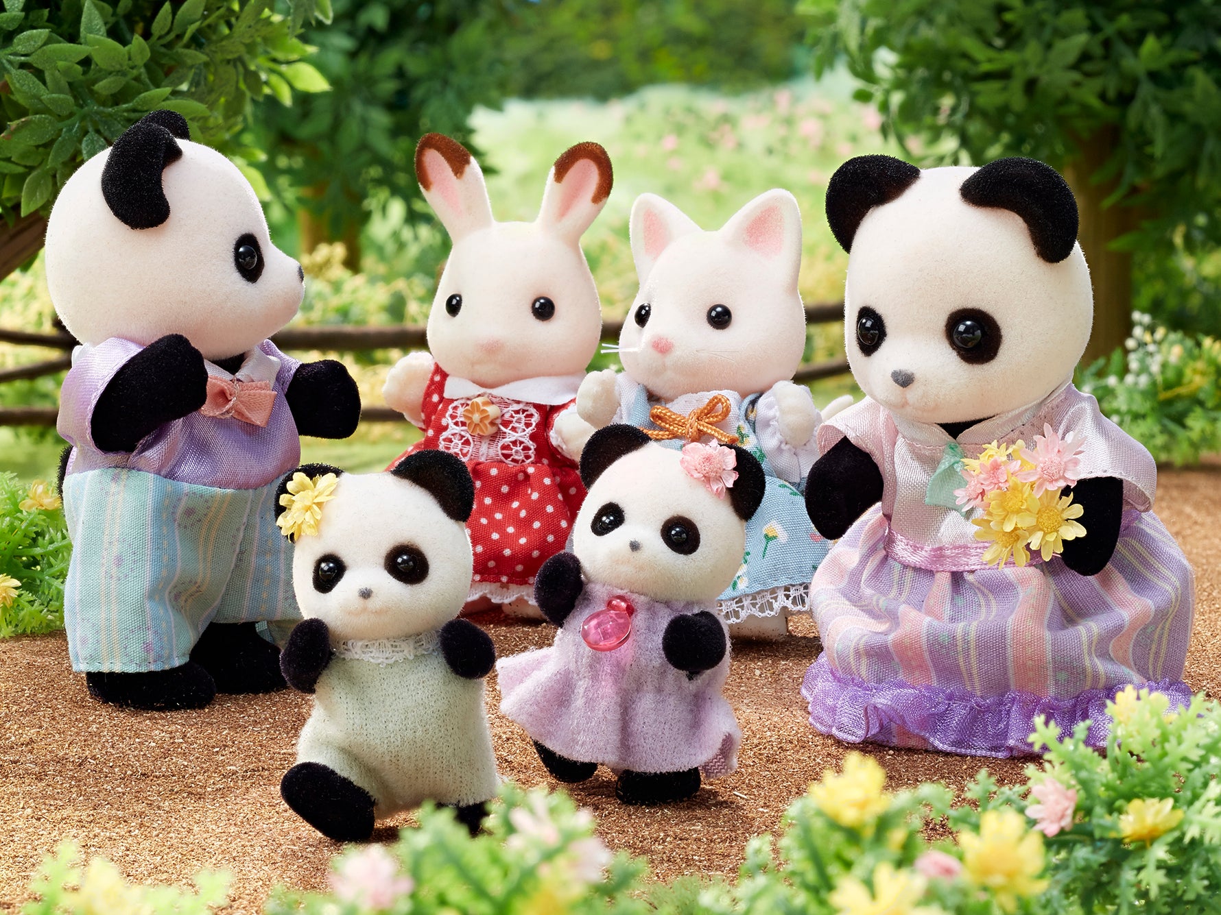Sylvanian Families Pookie Panda Family / ซิลวาเนียน แฟมิลี่ ครอบครัวพูกี้แพนด้า