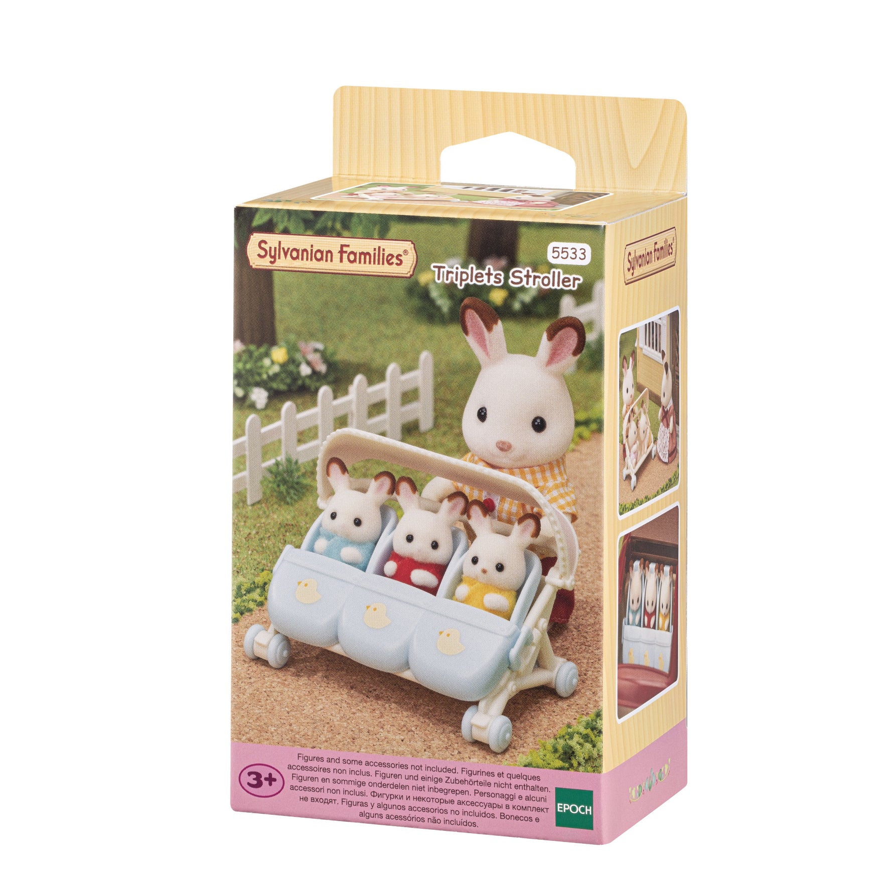 Sylvanian Families Triplets Stroller / ซิลวาเนียน แฟมิลี่ รถเข็นแฝดสาม