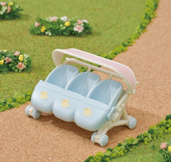 Sylvanian Families Triplets Stroller / ซิลวาเนียน แฟมิลี่ รถเข็นแฝดสาม
