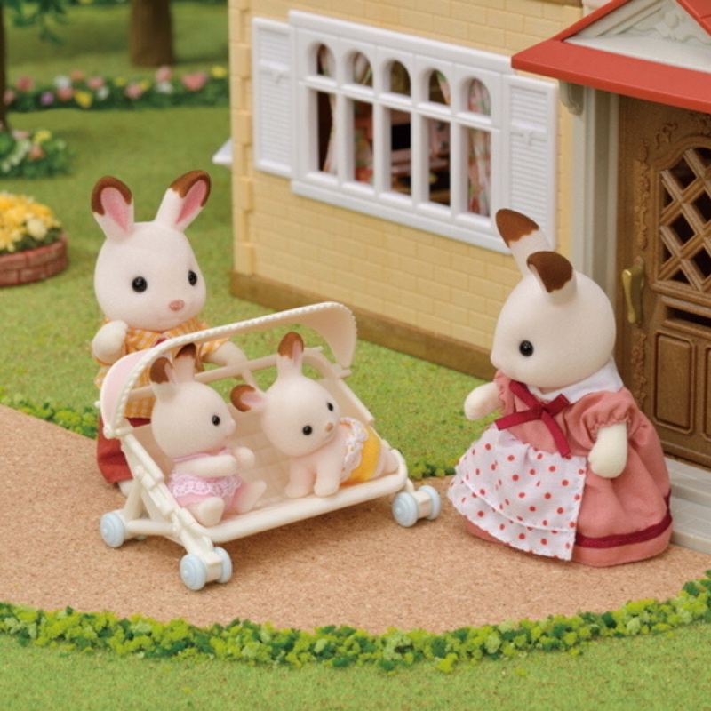 Sylvanian Families Triplets Stroller / ซิลวาเนียน แฟมิลี่ รถเข็นแฝดสาม