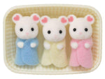 Sylvanian Families Marshmallow Mouse Triplets / ซิลวาเนียน แฟมิลี่ หนูมาร์ชเมลโล่แฝดสาม