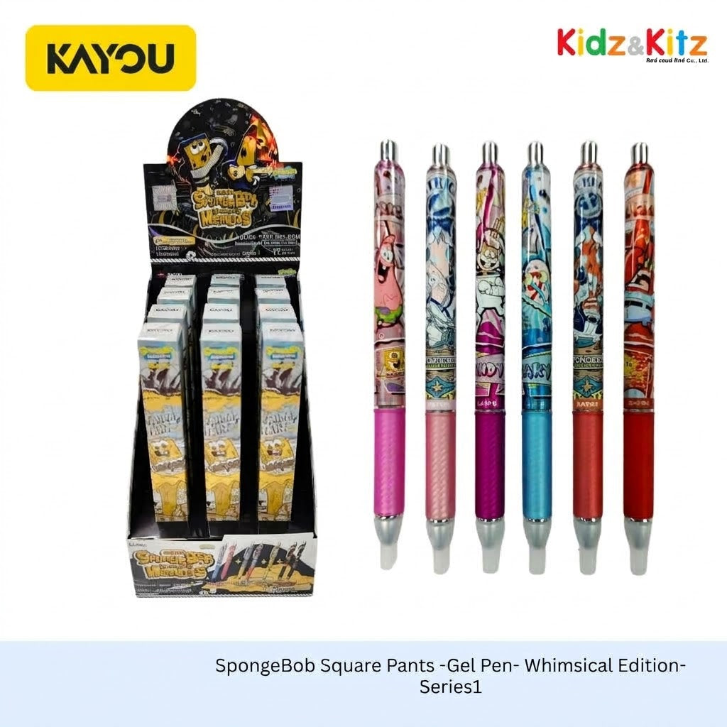 SpongeBob Square Pants -Gel Pen- Whimsical Edition-Series2 Kayou  ปากกาเจล สปองจ์บ็อบ (ยกกล่อง 12 แท่ง)