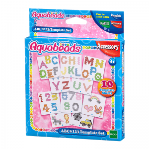 ลูกปัดสเปรย์น้ำ อควาบีท ABC & 123 Template Set / ABC & 123 Template Set