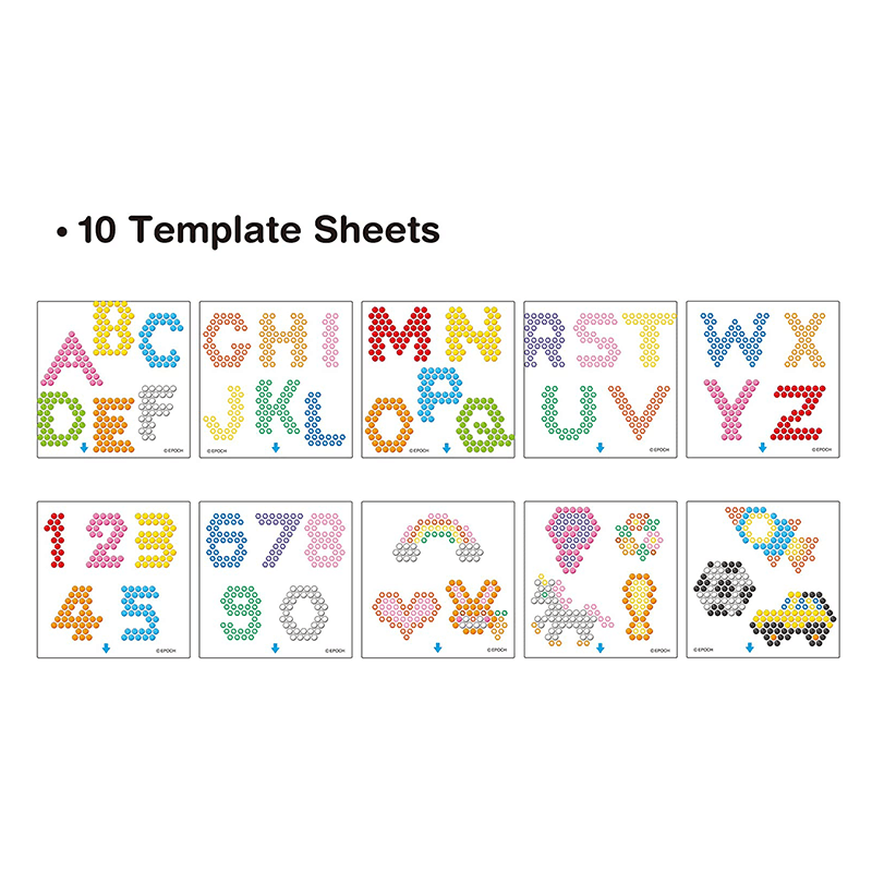 ลูกปัดสเปรย์น้ำ อควาบีท ABC & 123 Template Set / ABC & 123 Template Set