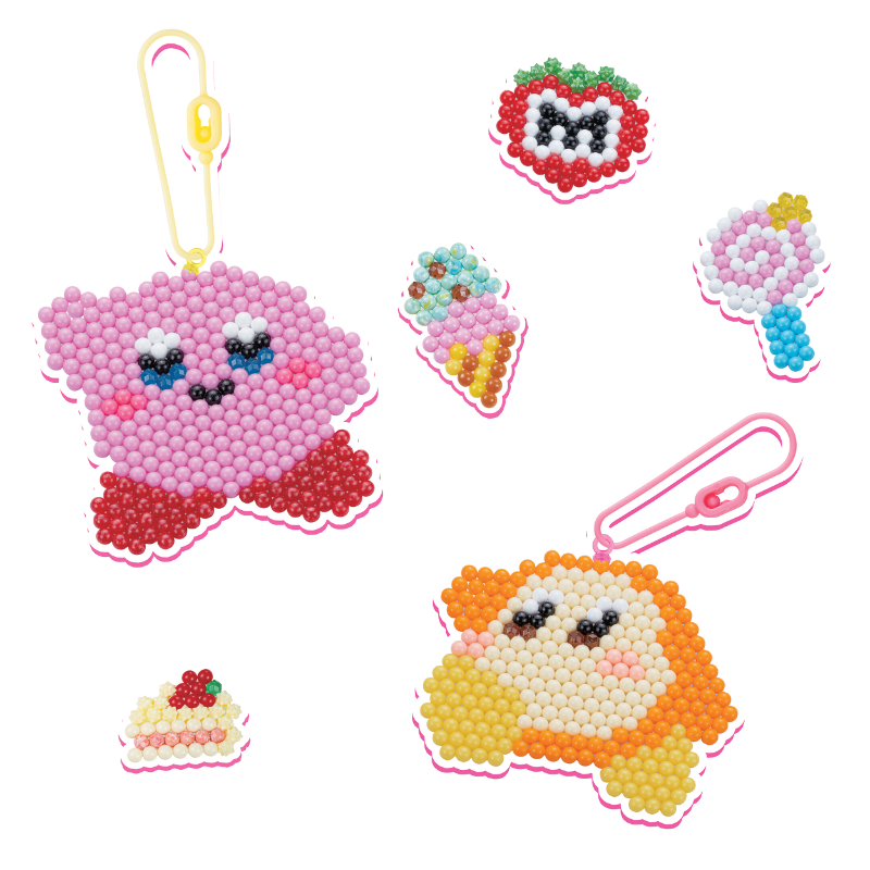 ลูกปัดสเปรย์น้ำ อควาบีด ชุดประดิษฐ์พวงกุญแจเคอร์บี้ /  Aquabeads Kirby Keychain Craft Kit