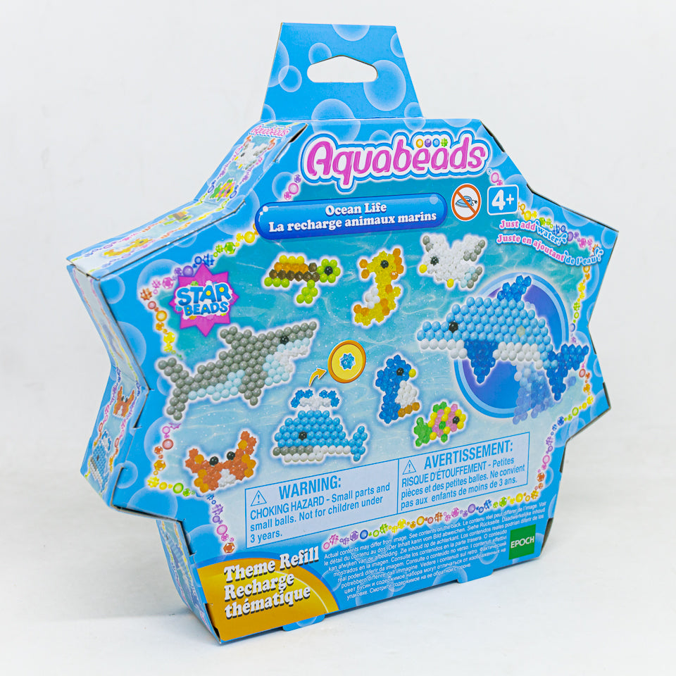 ลูกปัดสเปรย์น้ำ อควาบีท ชุด ชีวิตในมหาสมุทร /  Aquabeads Ocean Life (ชุดรีฟิล)