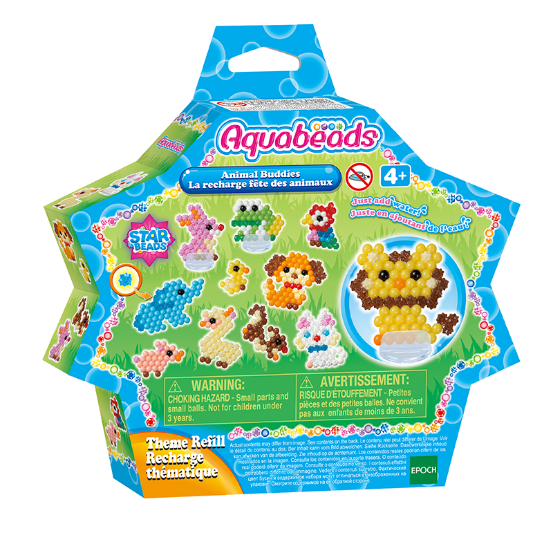 ลูกปัดสเปรย์น้ำ อควาบีท รูปสัตว์น่ารัก / Aquabeads Animal Buddies (ชุดรีฟิล)