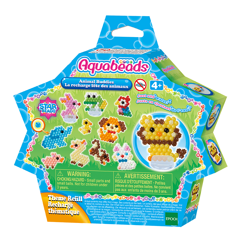 ลูกปัดสเปรย์น้ำ อควาบีท รูปสัตว์น่ารัก / Aquabeads Animal Buddies (ชุดรีฟิล)
