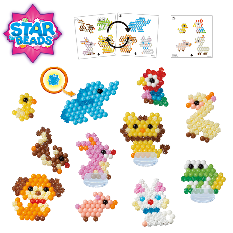 ลูกปัดสเปรย์น้ำ อควาบีท รูปสัตว์น่ารัก / Aquabeads Animal Buddies (ชุดรีฟิล)