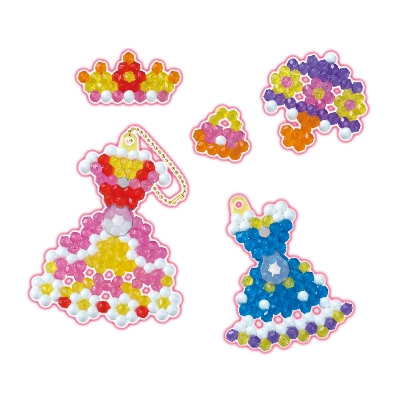 ลูกปัดสเปรย์น้ำ อควาบีท ชุดทำพวงกุญแจ ลายชุดเดรส  / Aquabeads Dress Up Key Chain Set  (ชุดรีฟิล)