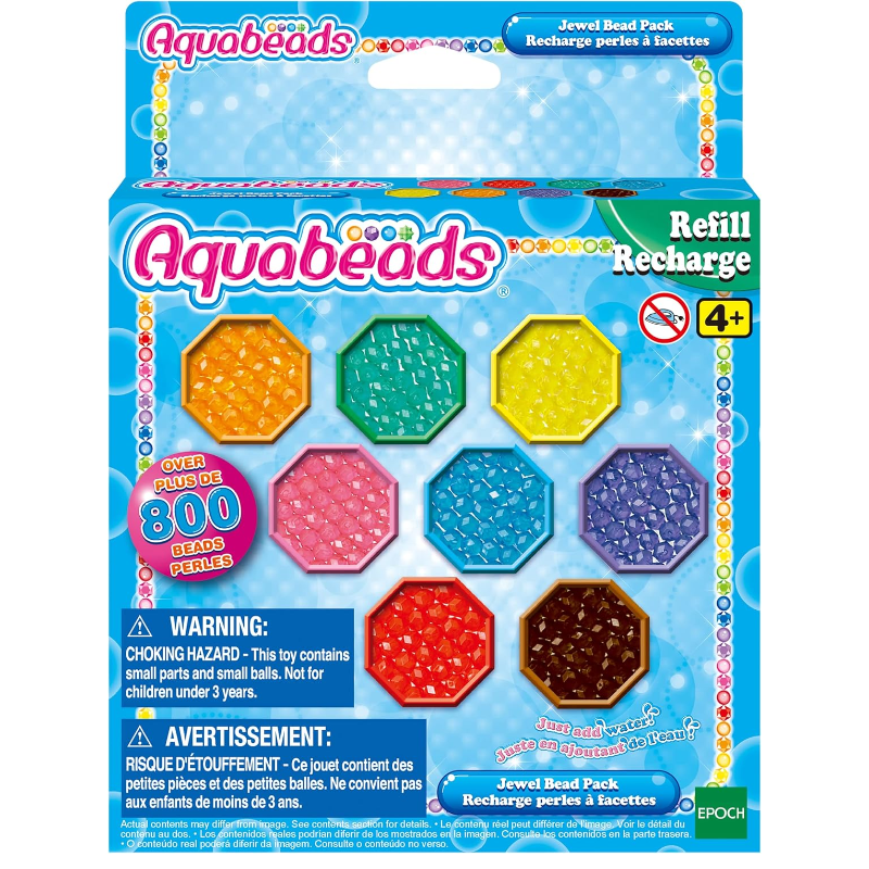 ลูกปัดสเปรย์น้ำ อควาบีท เม็ดบีดอัญมณี แบบแพคเติม / Aquabeads Jewel Bead Pack (ชุดรีฟิล)