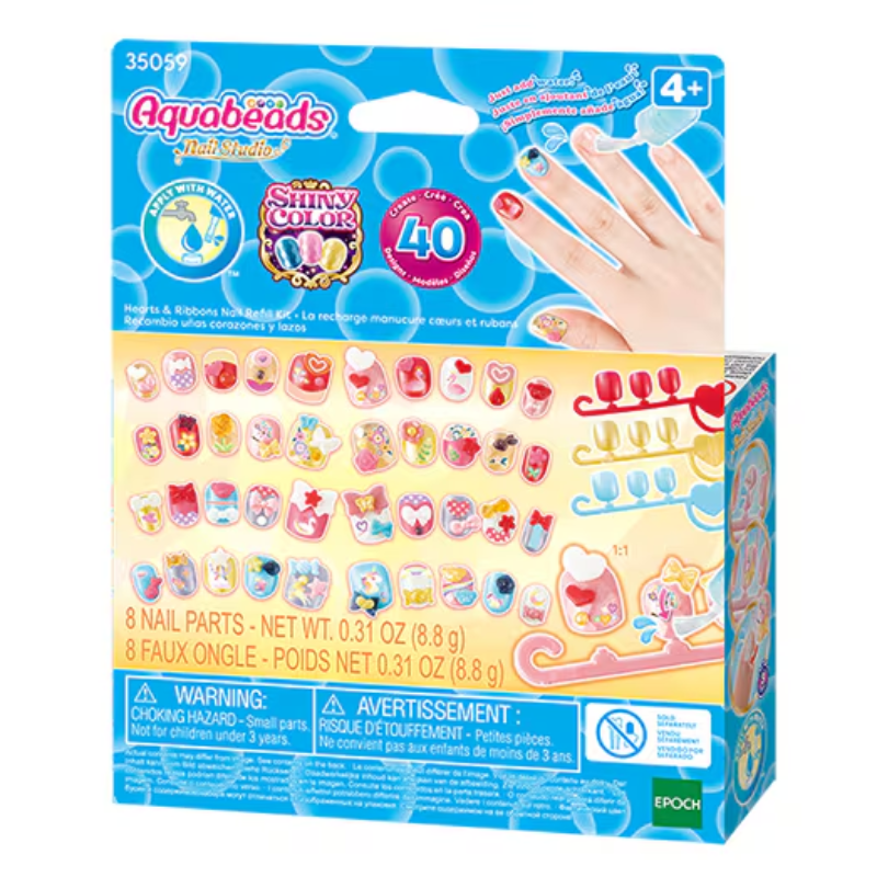 Aquabeads Nail Studio Theme Refill C / อควาบีท ของเล่นเครื่องทำเล็บ เนลสตูดิโอ (ชุดรีฟิล)