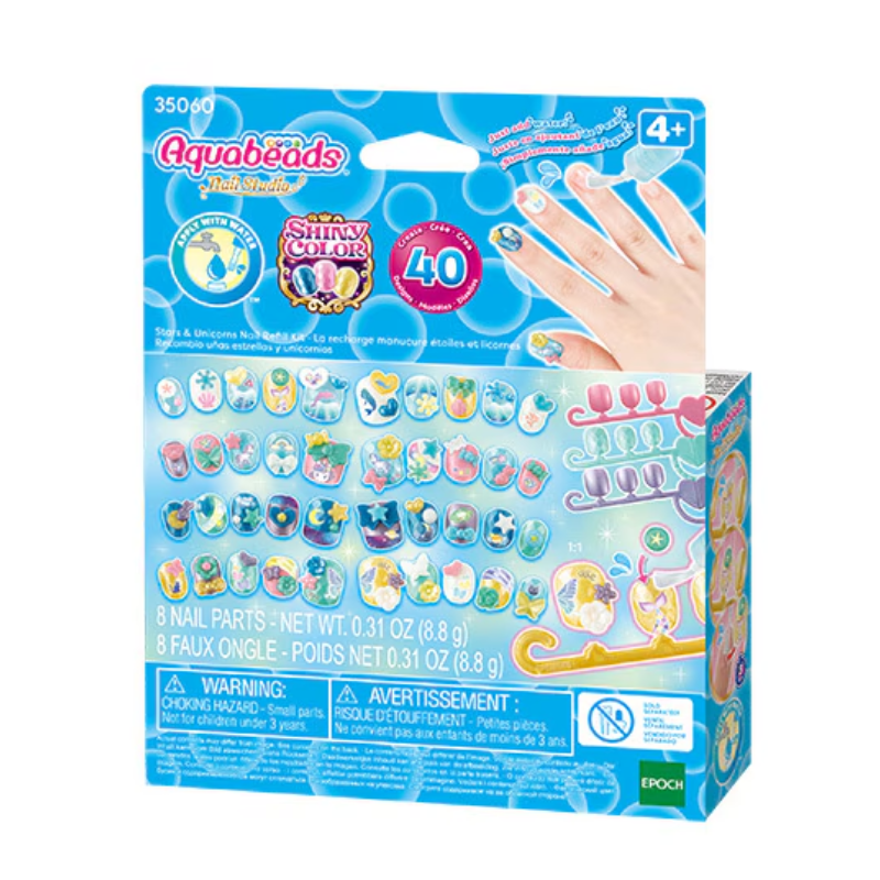 Aquabeads Nail Studio Theme Refill D / อควาบีท ของเล่นเครื่องทำเล็บ เนลสตูดิโอ (ชุดรีฟิล)