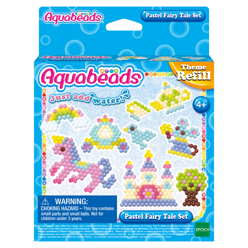 ลูกปัดสเปรย์น้ำ อควาบีท ชุด เทพนิยายสีพาสเทล  / Aquabeads Pastel Fairy Tale Set (ชุดรีฟิล)