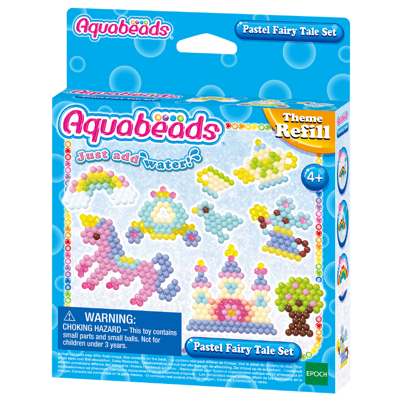 ลูกปัดสเปรย์น้ำ อควาบีท ชุด เทพนิยายสีพาสเทล  / Aquabeads Pastel Fairy Tale Set (ชุดรีฟิล)