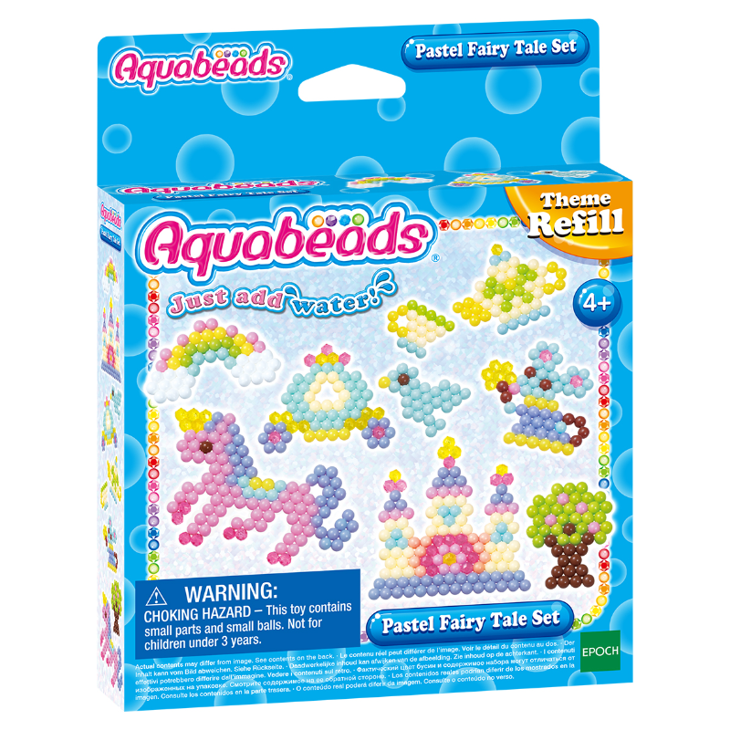 ลูกปัดสเปรย์น้ำ อควาบีท ชุด เทพนิยายสีพาสเทล  / Aquabeads Pastel Fairy Tale Set (ชุดรีฟิล)