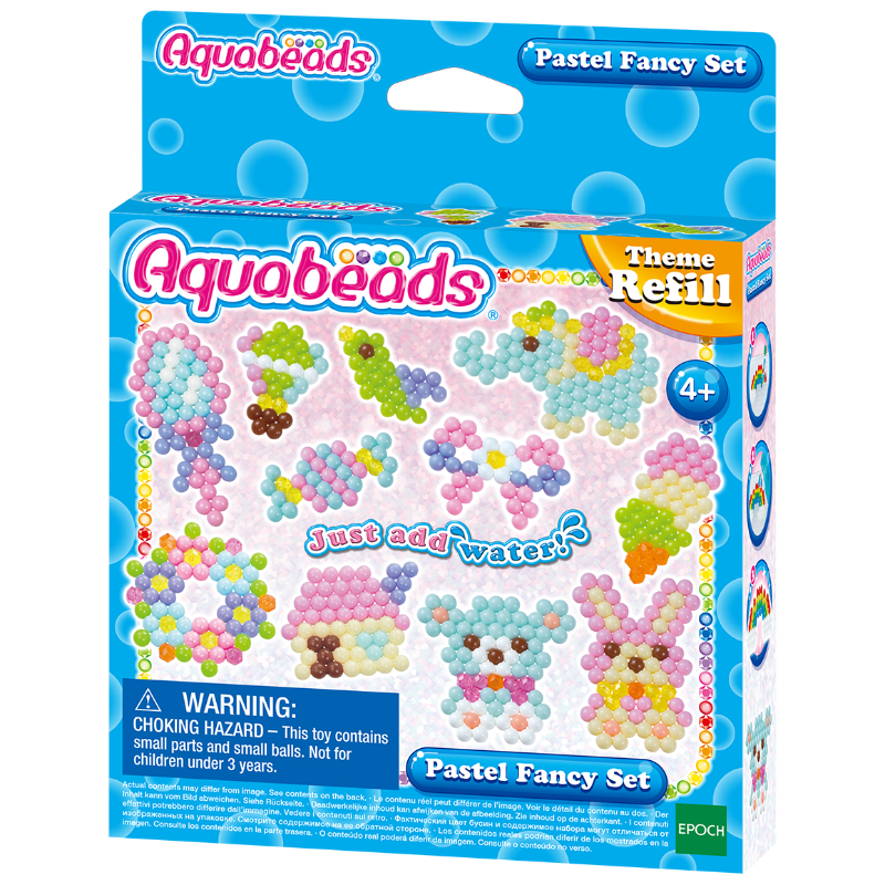 ลูกปัดสเปรย์น้ำ อควาบีท ชุดแฟนซีสีพาสเทล / Aquabeads Pastel Fancy Set (ชุดรีฟิล)