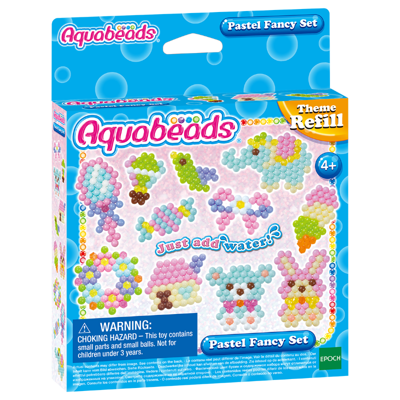 ลูกปัดสเปรย์น้ำ อควาบีท ชุดแฟนซีสีพาสเทล / Aquabeads Pastel Fancy Set (ชุดรีฟิล)