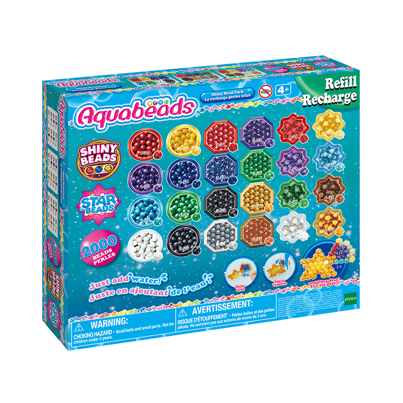 ลูกปัดสเปรย์น้ำ อควาบีท เม็ดบีดแววาว / Aquabeads Shiny Bead Pack (ชุดรีฟิล)