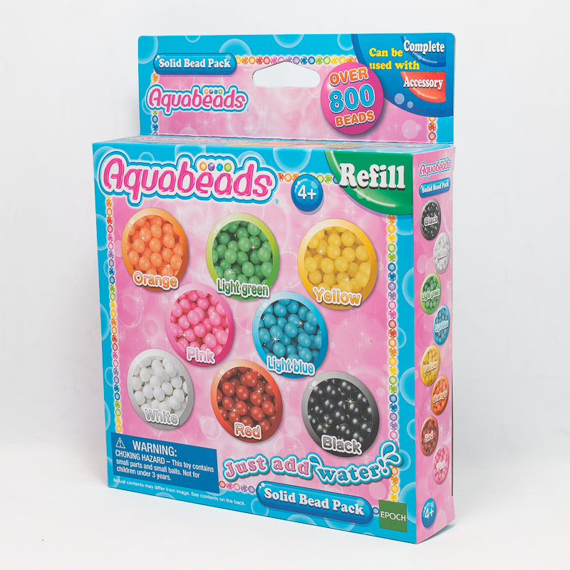 ลูกปัดสเปรย์น้ำ อควาบีท เม็ดบีดแบบแพคเติม / Aquabeads Solid Bead Pack (ชุดรีฟิล)
