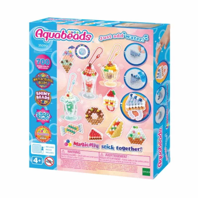 ลูกปัดสเปรย์น้ำ อควาบีท ชุดงานประดิษฐ์ลูกปัดขนมหวาน / Aquabeads Sweets Accessory Craft Kit  (ชุดพร้อมเล่น)