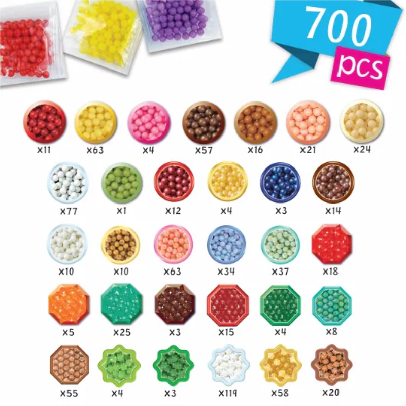 ลูกปัดสเปรย์น้ำ อควาบีท ชุดงานประดิษฐ์ลูกปัดขนมหวาน / Aquabeads Sweets Accessory Craft Kit  (ชุดพร้อมเล่น)