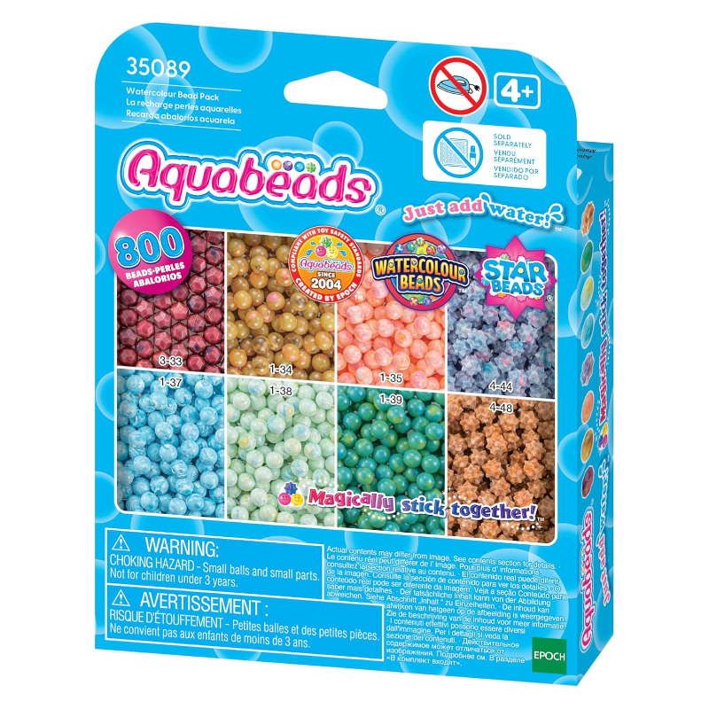 ลูกปัดสเปรย์น้ำ อควาบีท ชุดลูกปัดสีน้ำ / Aquabeads Watercolour Bead Pack (ชุดรีฟิล)