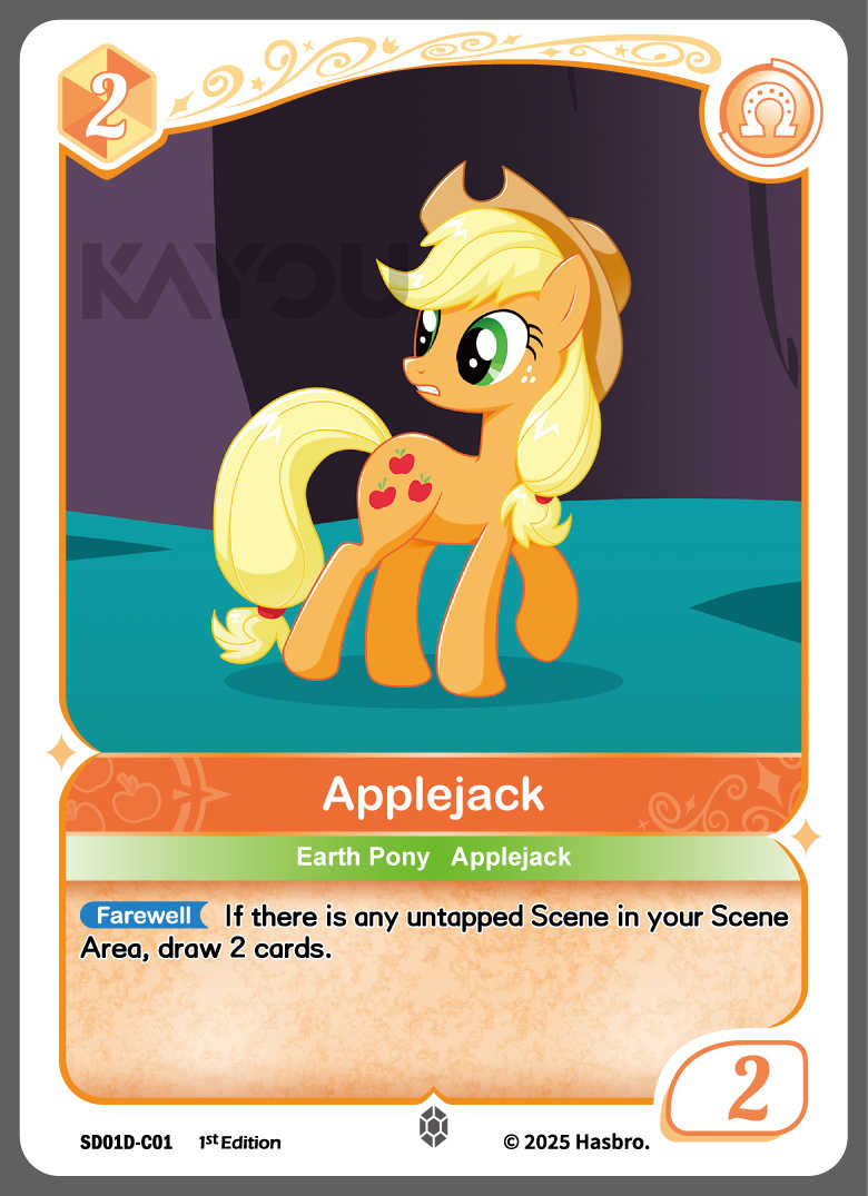 My Little Ponny Trading Card Game - Starter Box - Friendships Begin Eng. Ver. Kayou Apple Jack/  มายลิตเติ้ลโพนี่ การ์ดเกม สตาร์ทเตอร์ (คายู)