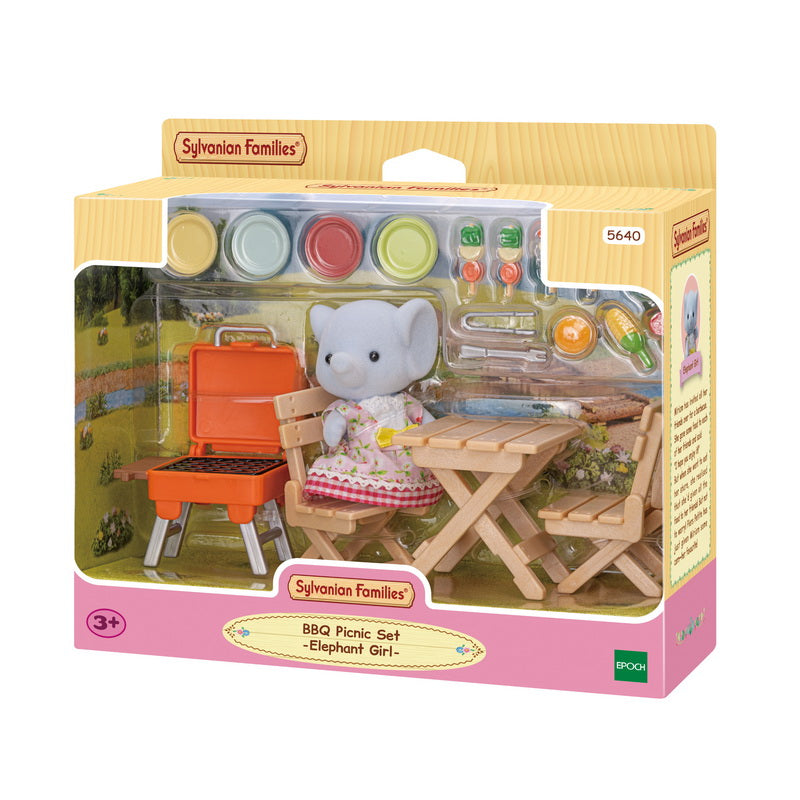 Sylvanian BBQ Picnic Set -Elephant Girl/ ซิลวาเนียน แฟมิลี่ ชุดบาร์บีคิวปิคนิคและเด็กหญิงช้าง