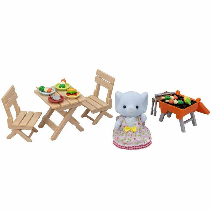 Sylvanian BBQ Picnic Set -Elephant Girl/ ซิลวาเนียน แฟมิลี่ ชุดบาร์บีคิวปิคนิคและเด็กหญิงช้าง