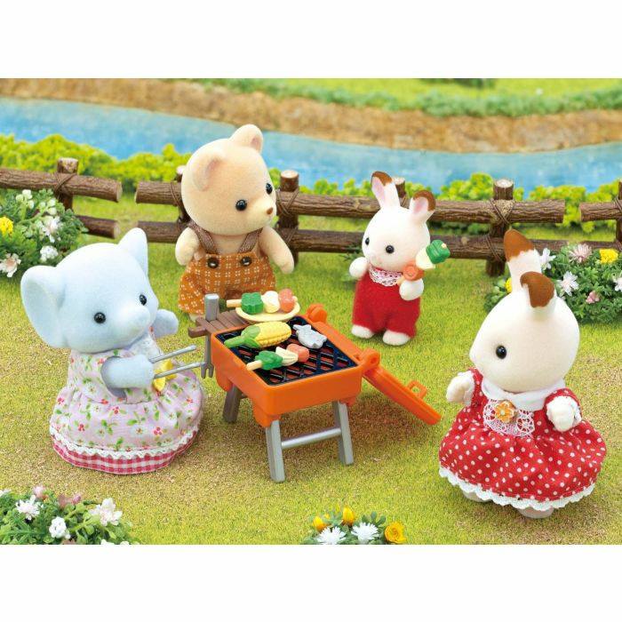 Sylvanian BBQ Picnic Set -Elephant Girl/ ซิลวาเนียน แฟมิลี่ ชุดบาร์บีคิวปิคนิคและเด็กหญิงช้าง
