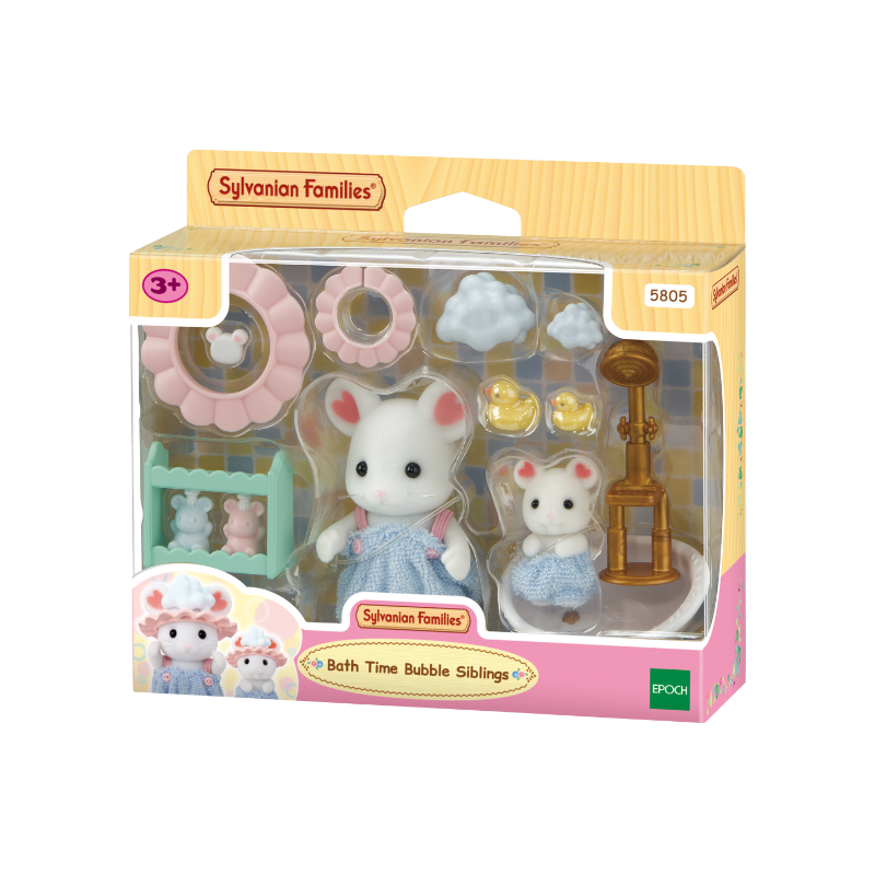Sylvanian Families Bath Time Bubble Siblings / ซิลวาเนียน แฟมิลี่  พีน้องอาบน้ำบับเบิ้ล