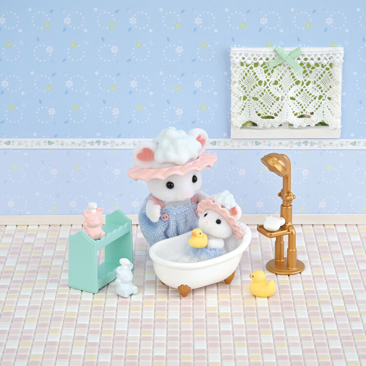 Sylvanian Families Bath Time Bubble Siblings / ซิลวาเนียน แฟมิลี่  พีน้องอาบน้ำบับเบิ้ล
