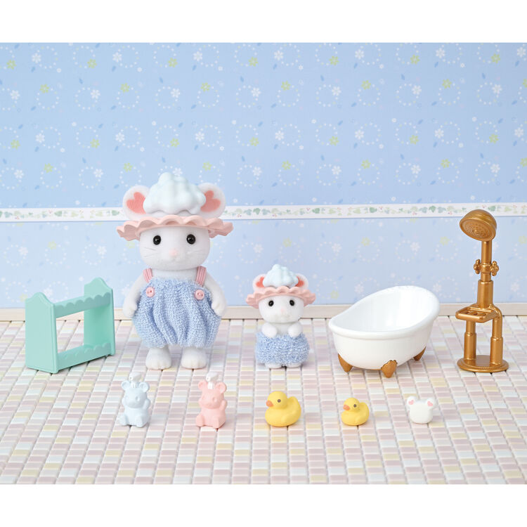 Sylvanian Families Bath Time Bubble Siblings / ซิลวาเนียน แฟมิลี่  พีน้องอาบน้ำบับเบิ้ล