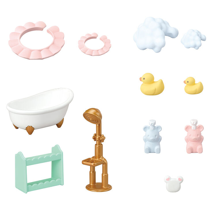 Sylvanian Families Bath Time Bubble Siblings / ซิลวาเนียน แฟมิลี่  พีน้องอาบน้ำบับเบิ้ล