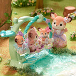 Sylvanian Families Deer Babies -Floral Swing Set- / ซิลวาเนียน แฟมิลี่ ชุดเบบี้กวาง และชิงช้าดอกไม้