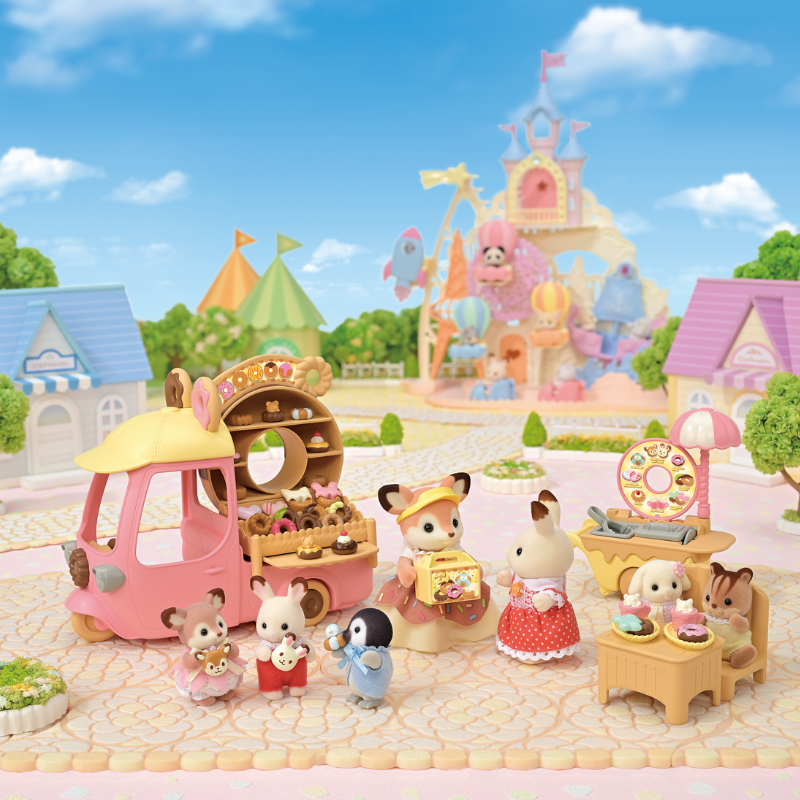 Sylvanian Families Dip Dip Donuts Wagon / ซิลวาเนียน แฟมิลี่ รถขายโดนัท