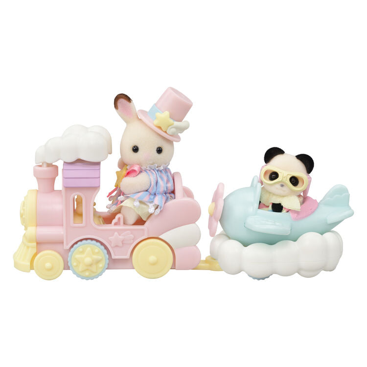 Sylvanian Families Amusement Park Ride Set -Plane & Train- / ซิลวาเนียน ชุดเครื่องเล่นในสวนสนุก -เครื่องบินและรถไฟ