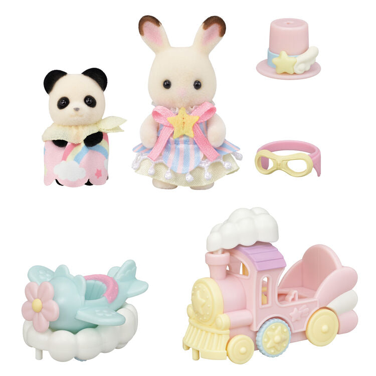 Sylvanian Families Amusement Park Ride Set -Plane & Train- / ซิลวาเนียน ชุดเครื่องเล่นในสวนสนุก -เครื่องบินและรถไฟ