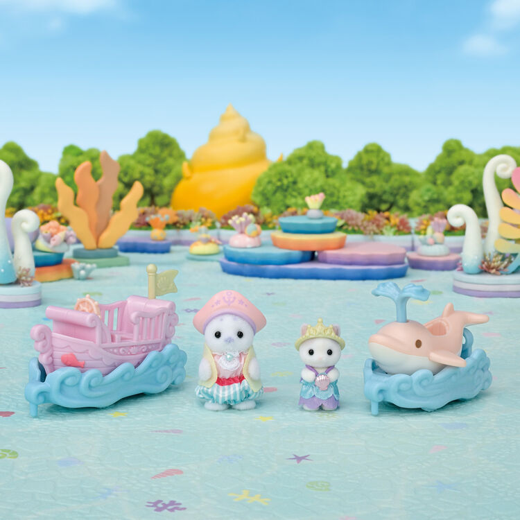 Sylvanian Families Amusement Park Ride Set -Ride the Waves- / ซิลวาเนียน ชุดเครื่องเล่นในสวนสนุก -โต้คลื่น