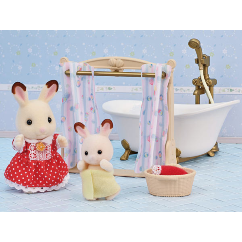 Sylvanian Families Bath & Shower Set/ ซิลวาเนียน แฟมิลี่ ชุดห้องอาบน้ำ