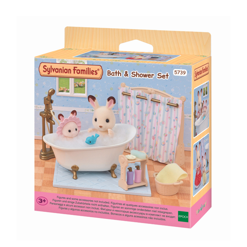 Sylvanian Families Bath & Shower Set/ ซิลวาเนียน แฟมิลี่ ชุดห้องอาบน้ำ