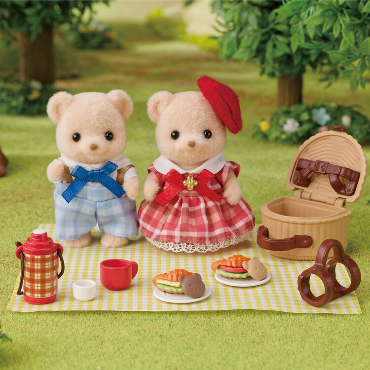 Sylvanian Families Biscuit Bear Sister& Brother - Delicious Picnic- / ซิลวาเนียน แฟมิลี่ ชุดปิกนิกพี่น้องหมีบิสกิต