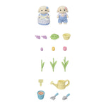 Sylvanian Families  Blossom Gardening Set -Flora Rabbit Sister & Brother-/ ซิลวาเนียน แฟมิลี่ พี่น้องฟลอราแรบบิทและชุดปลูกดอกไม้